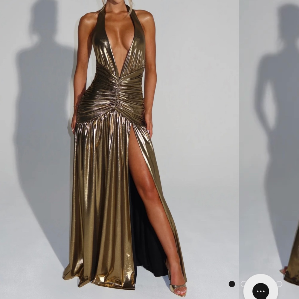 Babyboo Gold Maxi Dress formal gown WORN ONCE